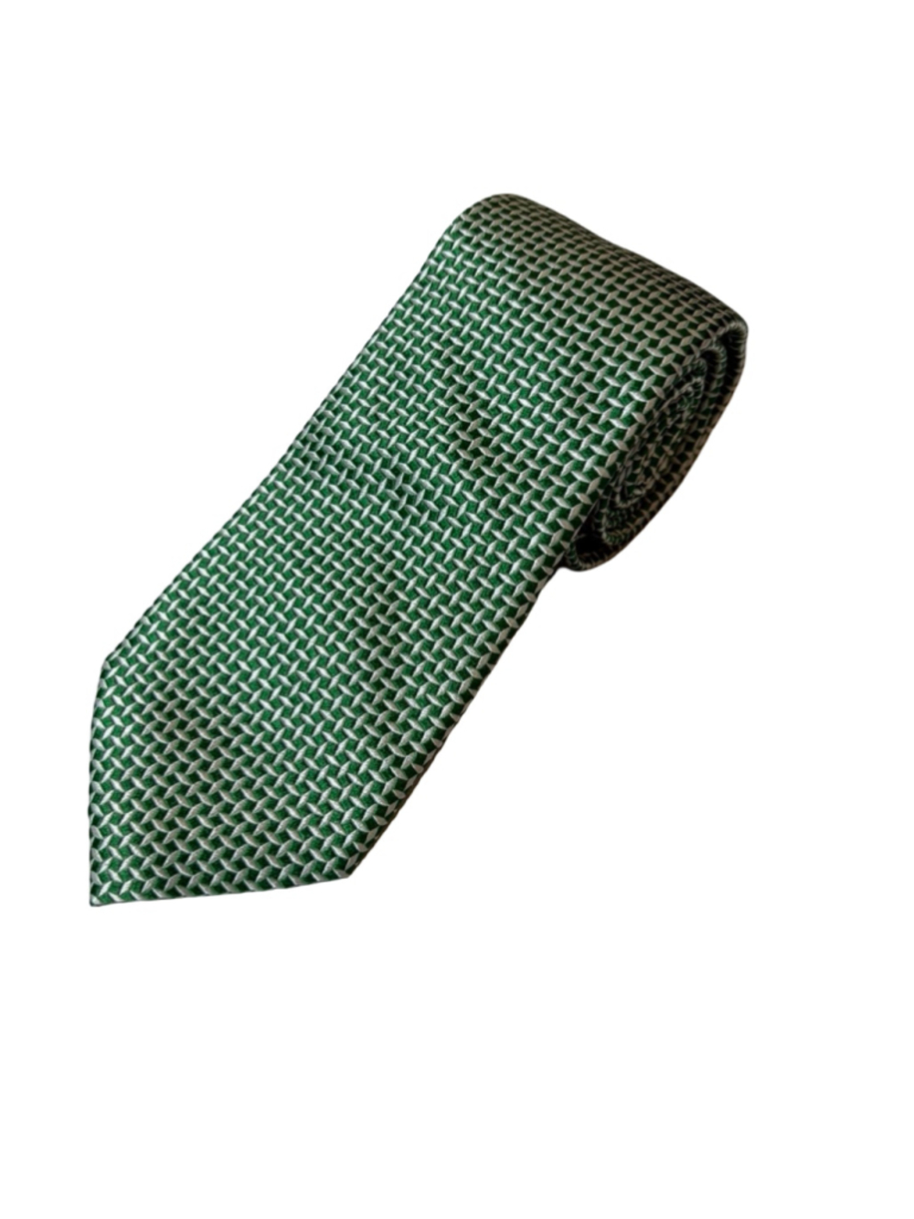 Charles Tyrwhitt Green Geometric Silk Tie Luxury London Mens Necktie